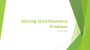 Solving Stoichiometry Problem Worksheet With Answers