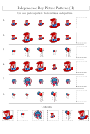 Independence Day Picture Patterns Worksheet With Answers