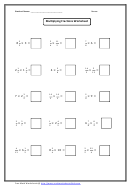 Multiplying Fractions Worksheet With Answers