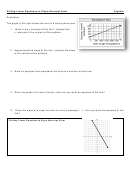 Slope-intercept Form, The Standard Form Of A Linear Equation, Scatter Plots And Line Of Best Fit, Predicting With Linear Models Worksheet