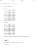 Linear Equations And Graphs Practice Test 1 With Answers
