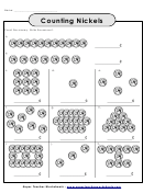 Counting Nickels Money Worksheet With Answers