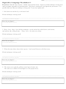Figurative Language Worksheet Printable pdf