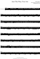 Just The Way You Are By Bruno Mars Clarinet Sheet Music Printable pdf