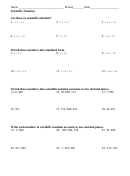 Scientific Notation Worksheet With Answers Printable pdf