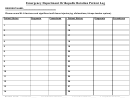Emergency Department Orthopedic Rotation Patient Log Printable pdf