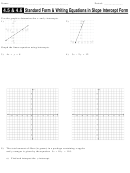 4.5 & 4.6 Standard Form & Writing Equations In Slope Intercept Form Worksheet Printable pdf