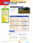 Lines, Line Segments, And Rays Worksheet - Lesson 10-4 Printable pdf