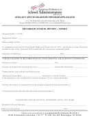 Secondary School Report - Form 2 - American Federation Of School Administrators