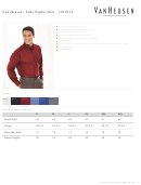 Van Heusen Silky Poplin Shirt 13v0113 Size Chart