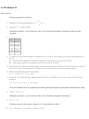 Math 3a Worksheet With Answers - Pocatello/chubbuck School District 25 Printable pdf