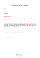 Sample Thank You Employee Letter Template