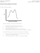 Chem 12a Organic Chemistry Reaction Energy Diagram Worksheet - S. Corlett, Laney College