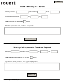 Fillable Overtime Request Form Printable pdf