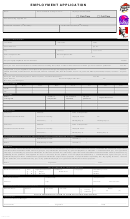 Form Hr-001fr - Employment Application Printable pdf