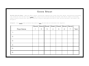 Card Game Score Sheet Template Printable pdf