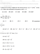Ap Mixed Review Worksheet - Math 141e, Pennsylvania State University