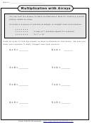 Multiplication With Arrays Worksheet With Answer Key