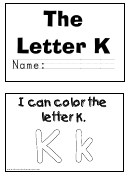 Letter K Handwriting Practice Sheet