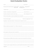 Event Evaluation Forms Printable pdf