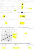 Mat 1101 Test 2 Worksheet With Answers - 2010 Printable pdf