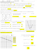 Mat 190 Test 1 Worksheet With Answers - 2008 Printable pdf
