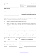Form Div805 - Admission Of Service Of Summons And Petition For Dissolution Of Marriage