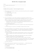 Mlml Dive Computer Quiz Worksheet Printable pdf