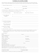 Funeral Planning Form