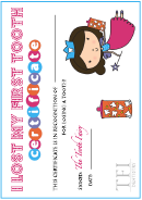 Tooth Fairy Certificate Template