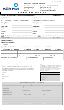 Building Permit Application Form - Mount Pearl Printable pdf