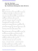 Fox On The Run Tab Chords And Lyrics By Traditional Bluegrass (zac Brown)