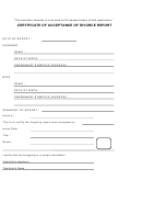 Certificate Of Acceptance Of Divorce Report