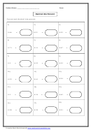 Decimal Into Percent Math Worksheet With Answers