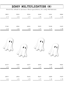 Scary Multiplication (a-j) Math Worksheet With Answers