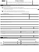 Form 8822 - Change Of Address (For Individual, Gift, Estate, Or Generation-Skipping Transfer Tax Returns) Printable pdf