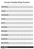 Cursive Handwriting Practice Sheet - Spelling Year 3 Term 2b Week 6