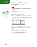 Relating The Standard And Factored Forms Worksheet - Chapter 3.2 Printable pdf