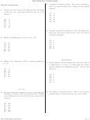 Sat Math Easy Practice Quiz Worksheet Printable pdf
