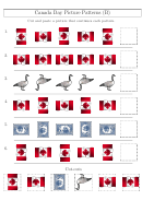 Canada Day Picture Patterns (b) Worksheet With Answers