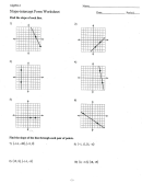 Algebra 1 Slope Intercept Form Worksheet