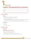 Parent-teacher Meeting Checklist Template - Reachivy