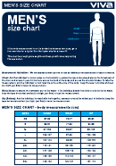 Viva Men's Size Chart