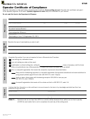 Fillable Form St19 - Minnesota Operator Certificate Of Compliance Printable pdf