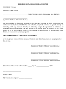 Form Of Non-Collusive Affidavit - County Of Harris, Tx Printable pdf