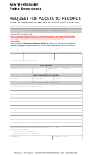 Request For Access To Records Form - New Westminster Police Department