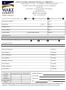 Application For Mechanical Permit - Wake County