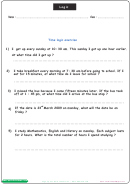 Time Logic Worksheet - 2nd Grade Printable pdf