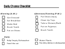 Daily Chores Checklist Printable pdf