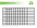 Germiphene Sterilization Log Sheet